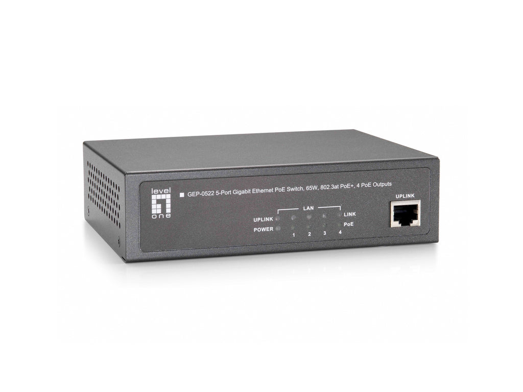 GEP-0522 switch Gigabit Ethernet (10/100/1000) Energa sobre Ethernet (PoE) Gris
