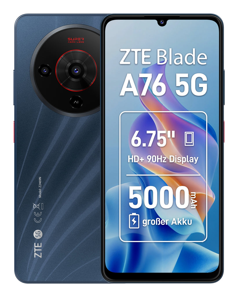 Blade A76 5G 17 1 cm (6.75") SIM doble USB Tipo C 6 GB 128 GB 5000 mAh Negro