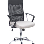 Silla Gontar respaldo malla negro asiento gris claro