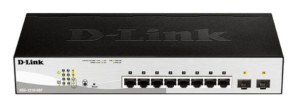 DGS-1210-08P Gestionado L2 Gigabit Ethernet (10/100/1000) Energa sobre Ethernet (PoE) Negro