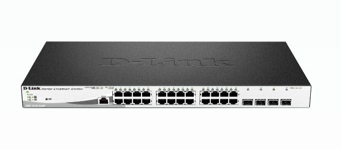 DGS-1210-28MP switch Gestionado L2 Gigabit Ethernet (10/100/1000) Energa sobre Ethernet (PoE) 1U Negro  Gris