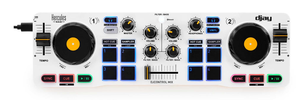 4780921 controlador dj 2 canales Negro  Blanco  Amarillo