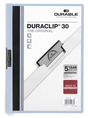 Duraclip 30 archivador PVC Azul claro  Transparente