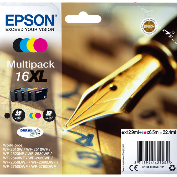 Pen and crossword Multipack 4-colours 16XL DURABrite Ultra Ink