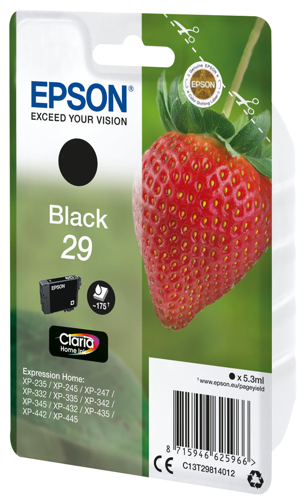 Strawberry Singlepack Black 29 Claria Home Ink