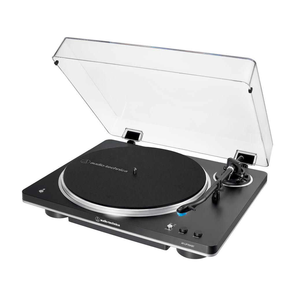 AT-LP70XBT Tocadiscos de traccin por correa Negro  Plata Totalmente automtico