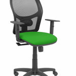 Silla Alocn malla negra asiento bali verde brazos regulables