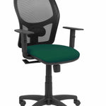 Silla Alocn malla negra asiento bali verde brazos regulables