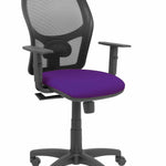 Silla Alocn malla negra asiento bali morado brazos regulables