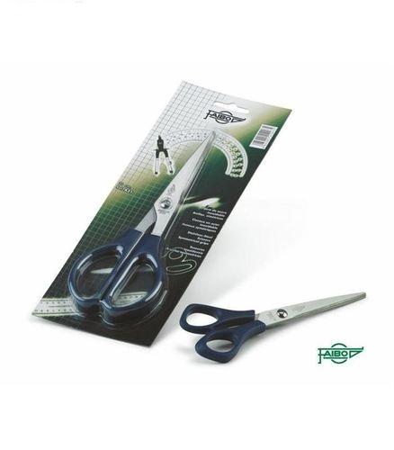 FAIBO TIJERAS OFICINA 16CM SIMTRICAS MANGO DE PLSTICO AZUL OSCURO -BLISTER-