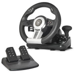 Race Wheel Pro Volante + Pedales PC Playstation 2 Playstation 3 Analgico/Digital USB Negro  Plata