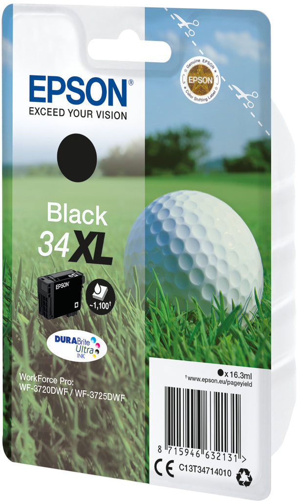 Golf ball Tinta negra 34XL DURABrite Ultra Pelota de golf