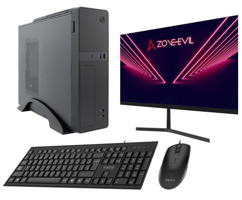 Core Slim Intel Core i5 14400/16GB/1TB SSD Nvme Negro + Monitor 24 Teclado y ratn