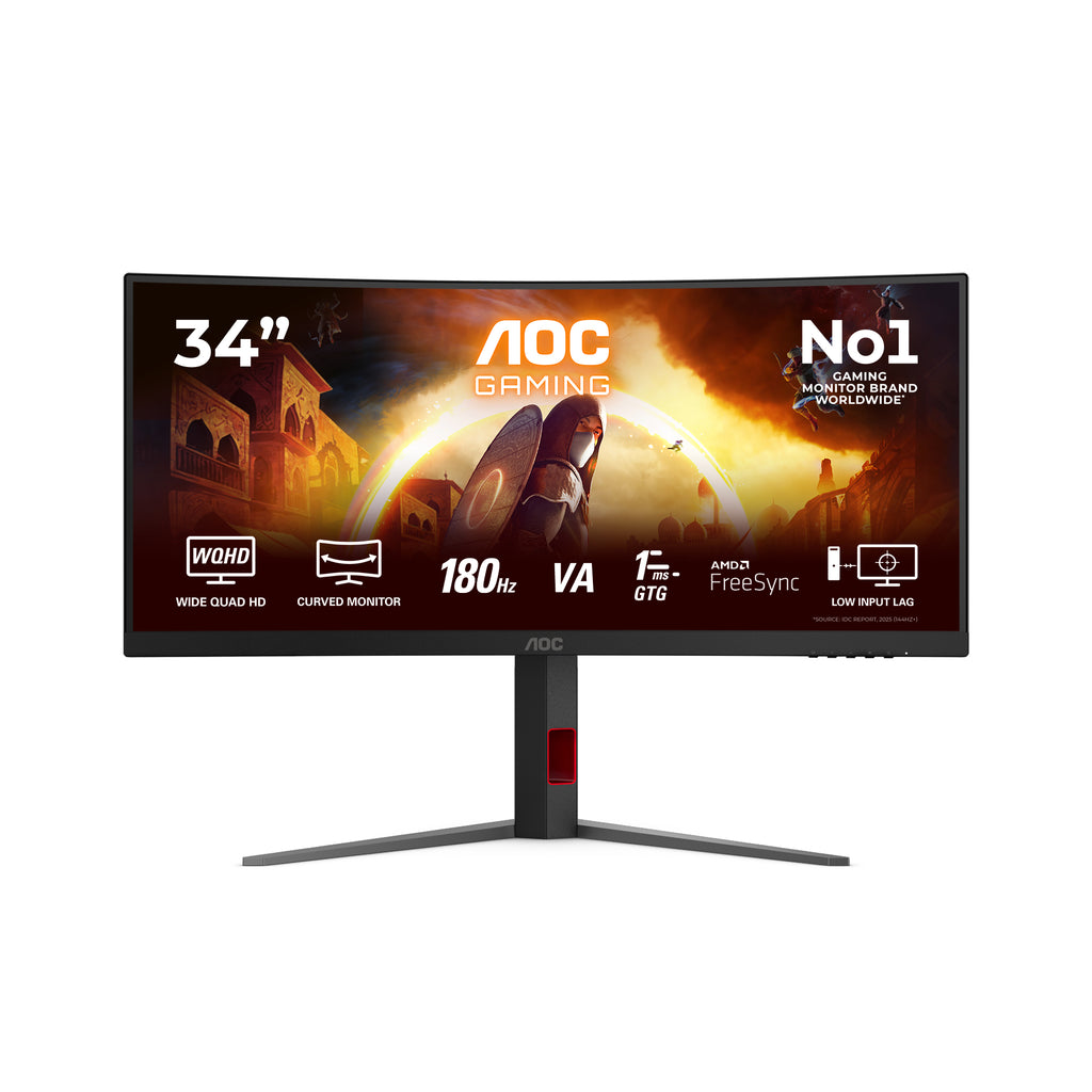 G4 CU34G4 pantalla para PC 86 4 cm (34") 3440 x 1440 Pixeles Wide Quad HD LED Negro  Rojo