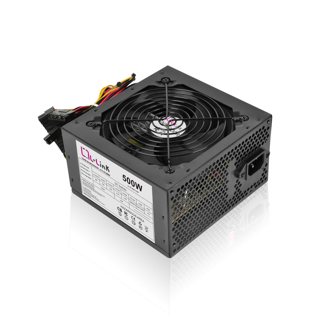 LL-PS-500-CAB unidad de fuente de alimentacin 500 W 24-pin ATX ATX Negro