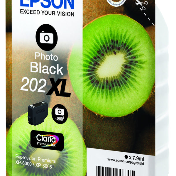 Kiwi Singlepack Photo Black 202XL Claria Premium Ink