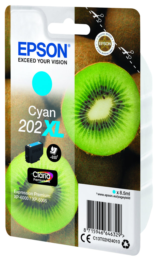 Kiwi Singlepack Cyan 202XL Claria Premium Ink