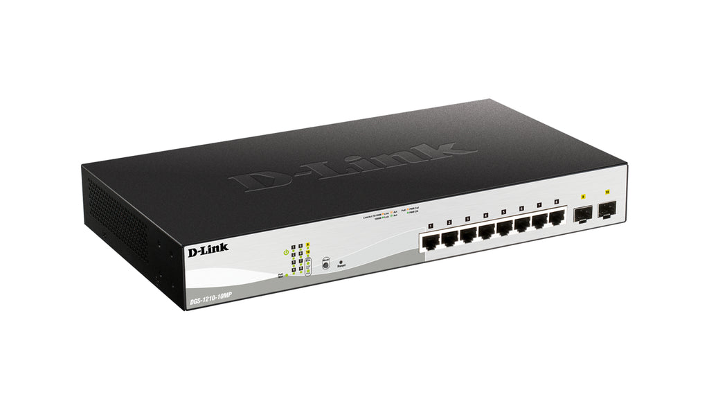 DGS-1210-10MP switch Gestionado L2/L3 Gigabit Ethernet (10/100/1000) Energa sobre Ethernet (PoE) Negro