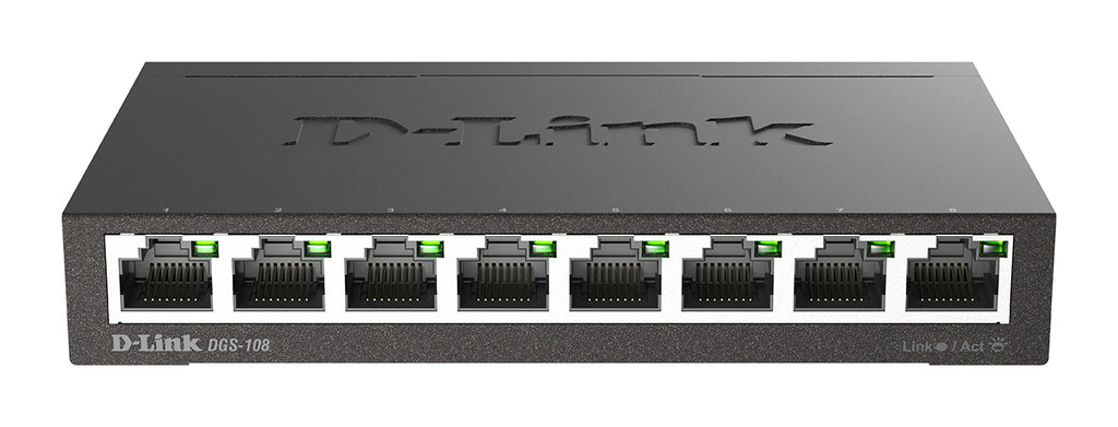 DGS-108 switch No administrado L2 Gigabit Ethernet (10/100/1000) Escritorio Negro