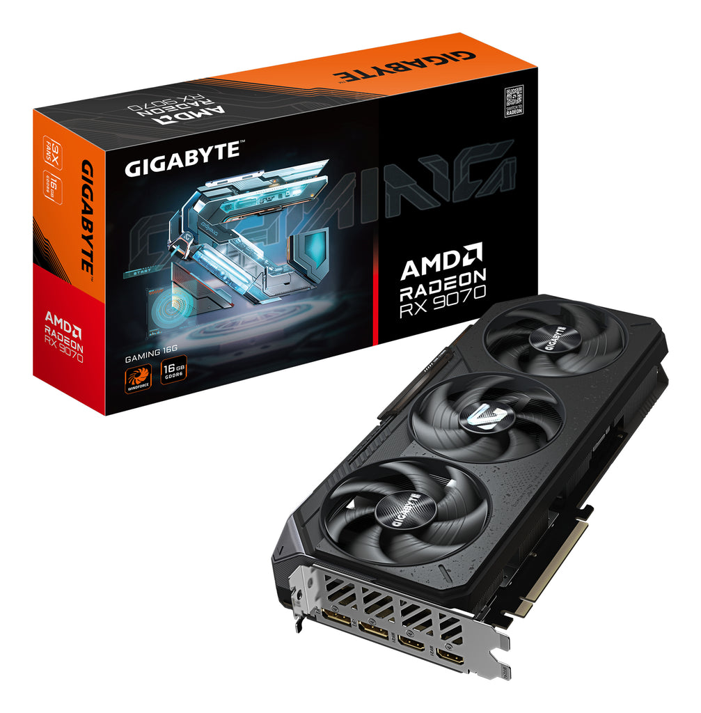 Radeon RX 9070 GAMING 16GB Tarjeta Grfica - 16GB GDDR6  256bit  PCI-E 5.0  2520 MHz Frecuencia del ncleo  2 x DisplayPort  2 x HDMI  GV-R9070GAMING-16GD