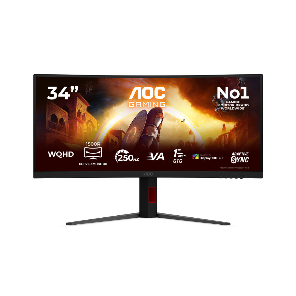 G4 CU34G4ZCA pantalla para PC 86 4 cm (34") 3440 x 1440 Pixeles Wide Quad HD Negro  Rojo