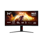 G4 CU34G4ZCA pantalla para PC 86 4 cm (34") 3440 x 1440 Pixeles Wide Quad HD Negro  Rojo