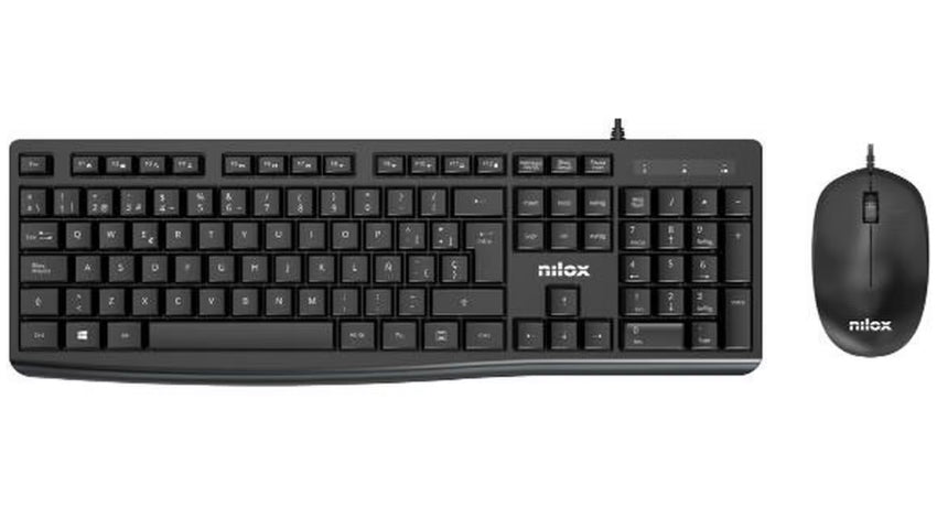 NXKME0012 teclado Ratn incluido Universal USB QWERTY Espaol Negro