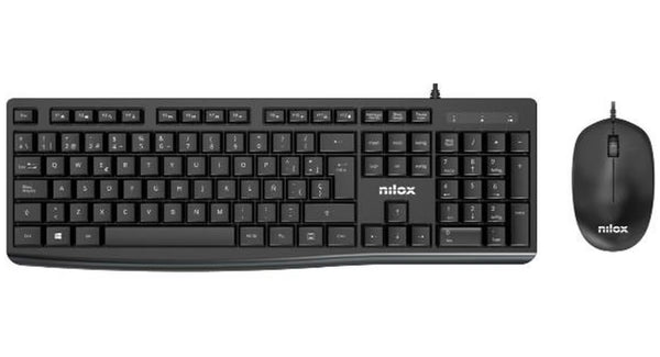 NXKME0012 teclado Ratn incluido Universal USB QWERTY Espaol Negro