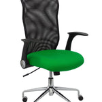 Silla Minaya respaldo malla negro asiento bali verde