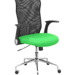Silla Minaya respaldo malla negro asiento bali verde pistacho