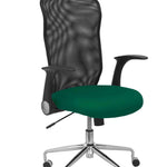 Silla Minaya respaldo malla negro asiento bali verde oscuro