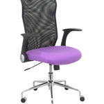 Silla Minaya respaldo malla negro asiento bali lila