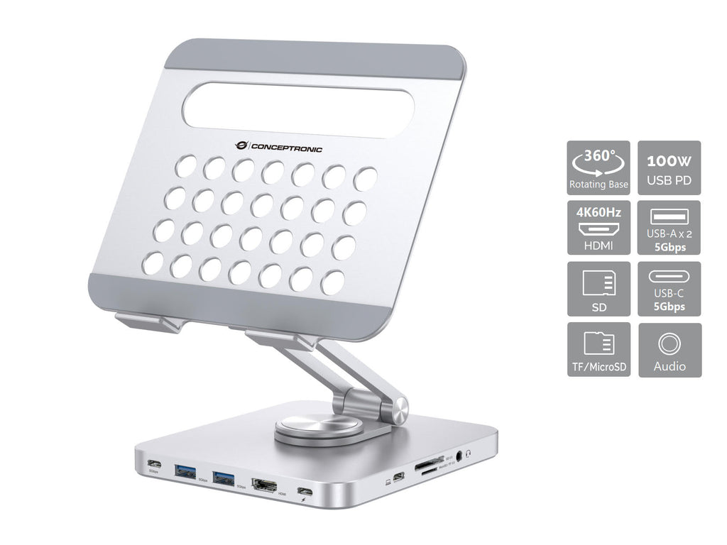 DONN26G mueble y soporte para dispositivo multimedia Plata Tableta Carro para administracin de tabletas