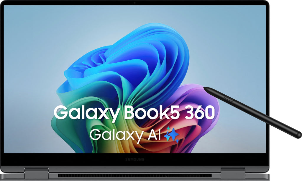 Galaxy Book5 360 Intel Core Ultra 7 256V Hbrido (2-en-1) 39 6 cm (15.6") Pantalla tctil Full HD 16 GB LPDDR5x-SDRAM 512 GB SSD Wi-Fi 7 (802.11be) Windows 11 Pro Gris