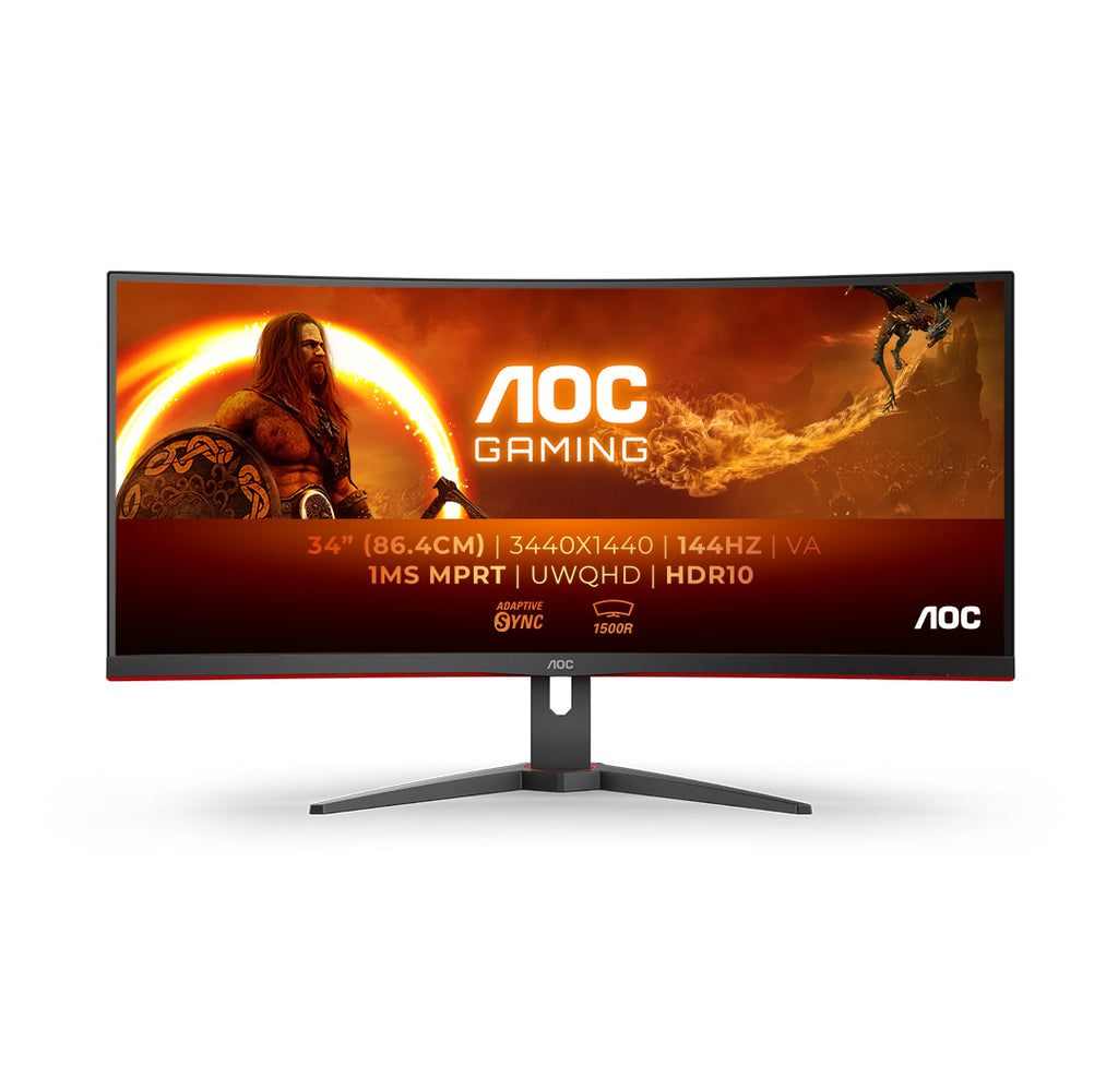 G2 CU34G2XE/BK pantalla para PC 86 4 cm (34") 3440 x 1440 Pixeles Wide Quad HD LCD Negro  Rojo