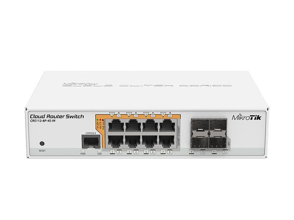 CRS112-8P-4S-IN switch Gigabit Ethernet (10/100/1000) Energa sobre Ethernet (PoE) Blanco