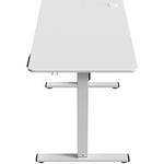 MGD-ERGOPRO  Mesa Ajuste Altura Elctrico 73-118cm  Superficie Ergonmica Fibra Carbono  Estructura Metlica  Soporte Auriculares y Gestin Cableado  Escritorio Regulable 110x60cm  Blanco