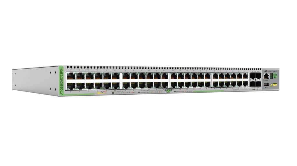 AT-GS980MX/52PSM-50 switch Gestionado L3 10G Ethernet (100/1000/10000) Energa sobre Ethernet (PoE) Gris