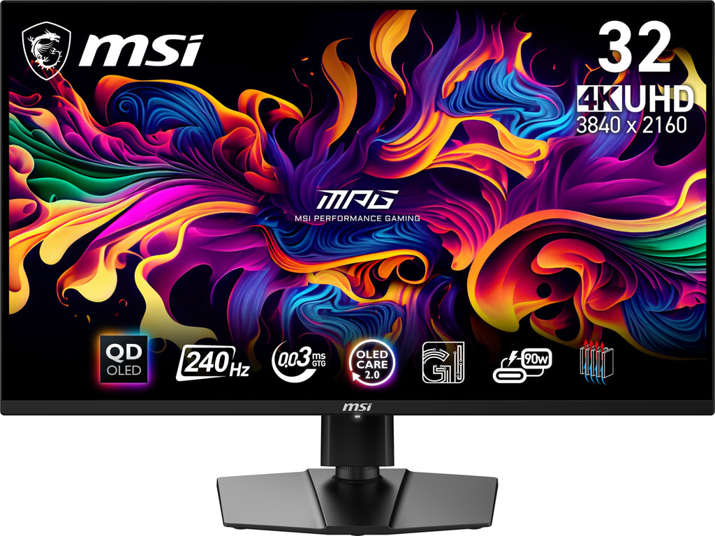MPG 321URX QD-OLED pantalla para PC 80 cm (31.5") 3840 x 2160 Pixeles 4K Ultra HD Negro