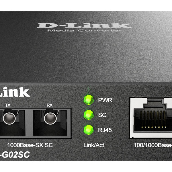 DMC-G02SC/B convertidor de medio 1000 Mbit/s Multimodo