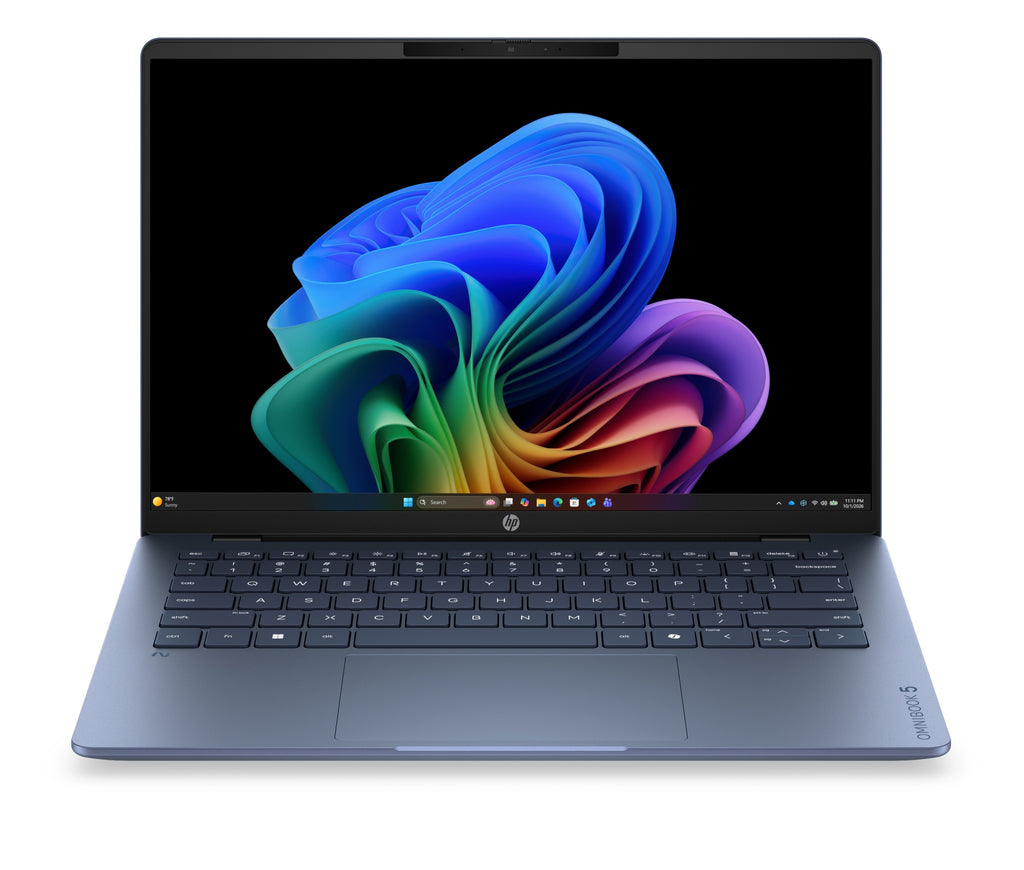 OmniBook 5 Laptop Next Gen AI 14-hm0002nsx Copilot+ PC AMD Ryzen AI 5 Porttil 35 6 cm (14") 2K 16 GB LPDDR5x-SDRAM 1 TB SSD Wi-Fi 6 (802.11ax) Windows 11 Home Azul