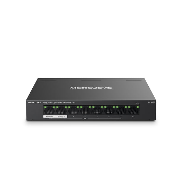 MS108GP switch Gestionado Gigabit Ethernet (10/100/1000) Energa sobre Ethernet (PoE) Negro