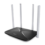 AC12 router inalmbrico Ethernet rpido Doble banda (2 4 GHz / 5 GHz) Negro