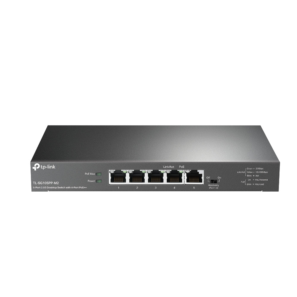 TL-SG105PP-M2 switch No administrado Gigabit Ethernet (10/100/1000) Energa sobre Ethernet (PoE) Negro