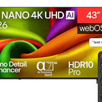 NANO 4K UHD AI 43NU850B6LA 109 2 cm (43") 4K Ultra HD Smart TV Wifi Negro
