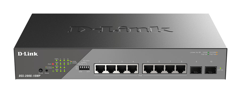 DSS-200G-10MP/E switch Gestionado L2 Gigabit Ethernet (10/100/1000) Energa sobre Ethernet (PoE) 1U Gris