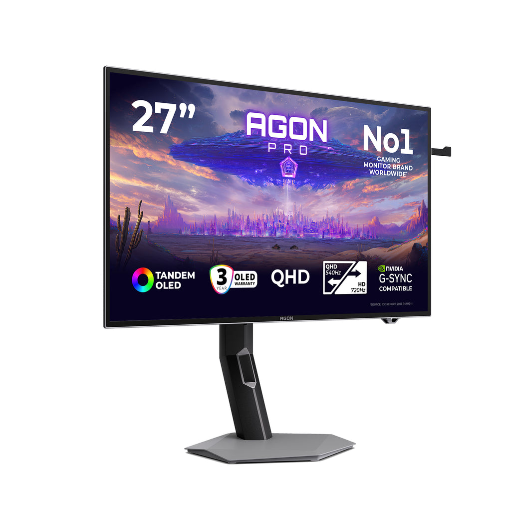 AGON PRO AGP277QKDC pantalla para PC 67 3 cm (26.5") 2560 x 1440 Pixeles Quad HD OLED Gris