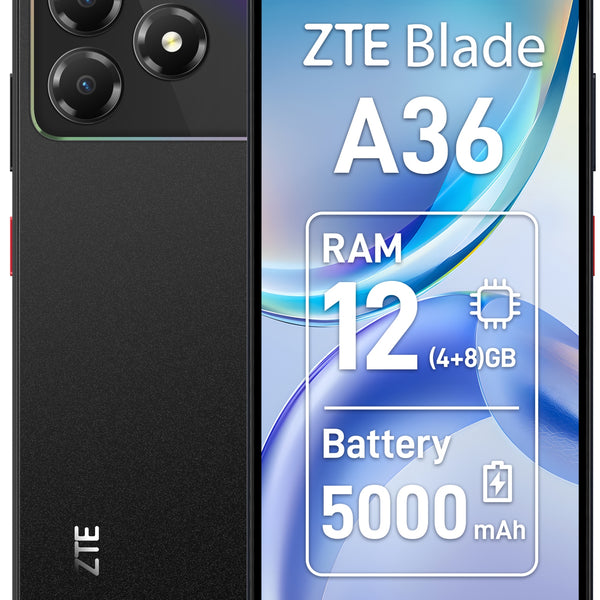 Blade A36 17 1 cm (6.75") SIM doble Android 15 4G USB Tipo C 4 GB 64 GB 5000 mAh Negro
