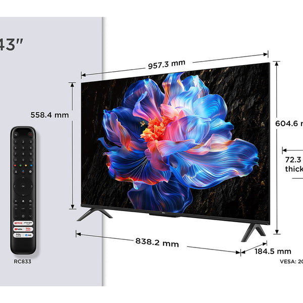 P6K 43P6K Televisor 109 2 cm (43") 4K Ultra HD Smart TV Wifi Metlico