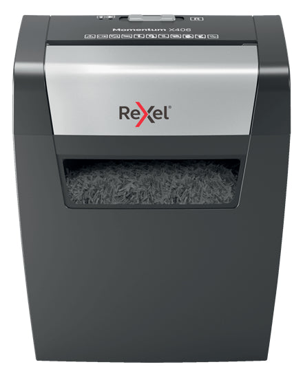 Momentum X406 triturador de papel Corte en partculas 70 dB Azul  Gris